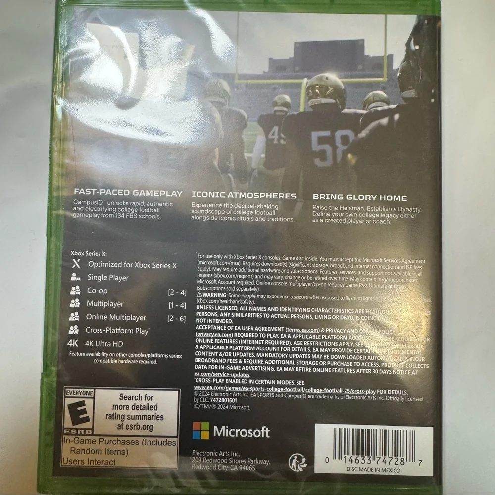 College Football 25 (Microsoft Xbox Series X|S, 2025) ~ NCAA